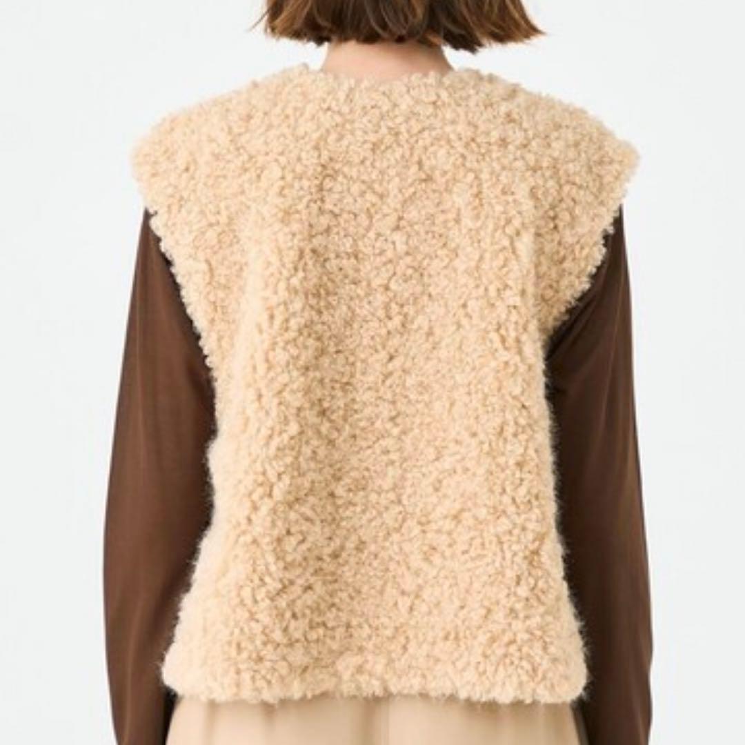 ballsey トゥモローランド ミックスファー Vネックベスト グレー 36