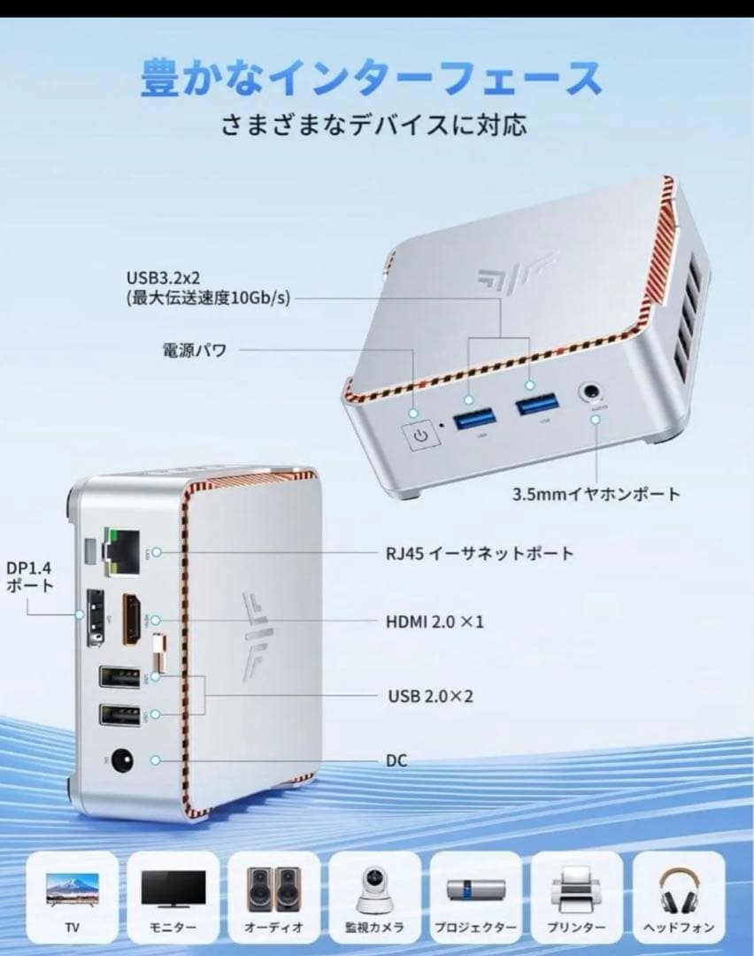 [美品] MINI PC 16GB RAM 512GB SSD, 3.6GHz