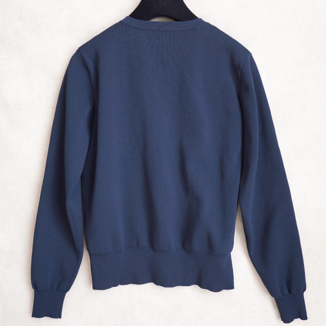 未使用級✨️ JENNE リッチビジューニットカーデ ネイビー S 上品 華やか