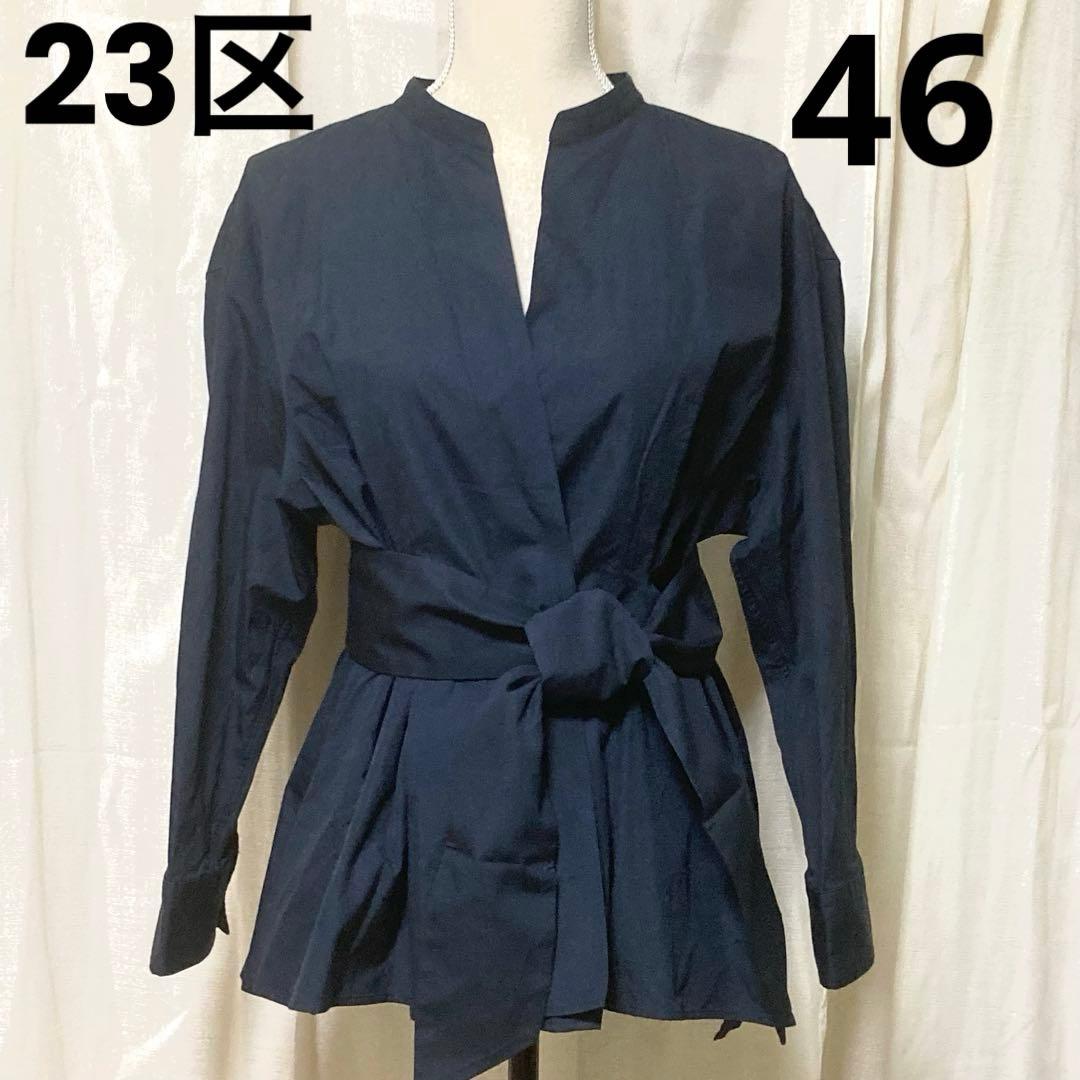 【タグ付 未使用】23区 canclini シャツジャケット 大きいサイズ 46