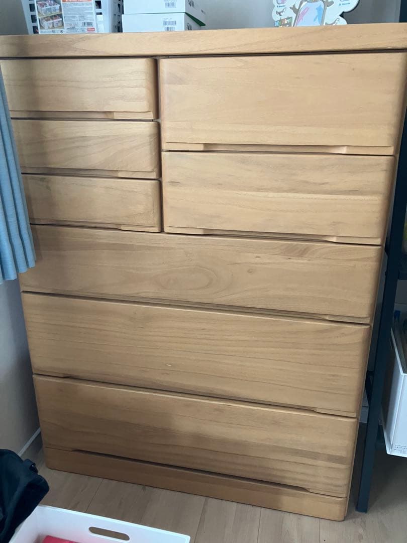 ニトリ 木製チェスト 天然木