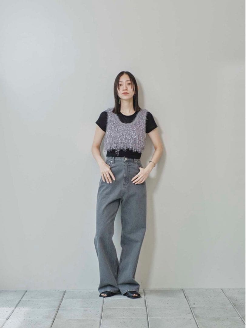 トップス todayful Fringe Knit Bustie