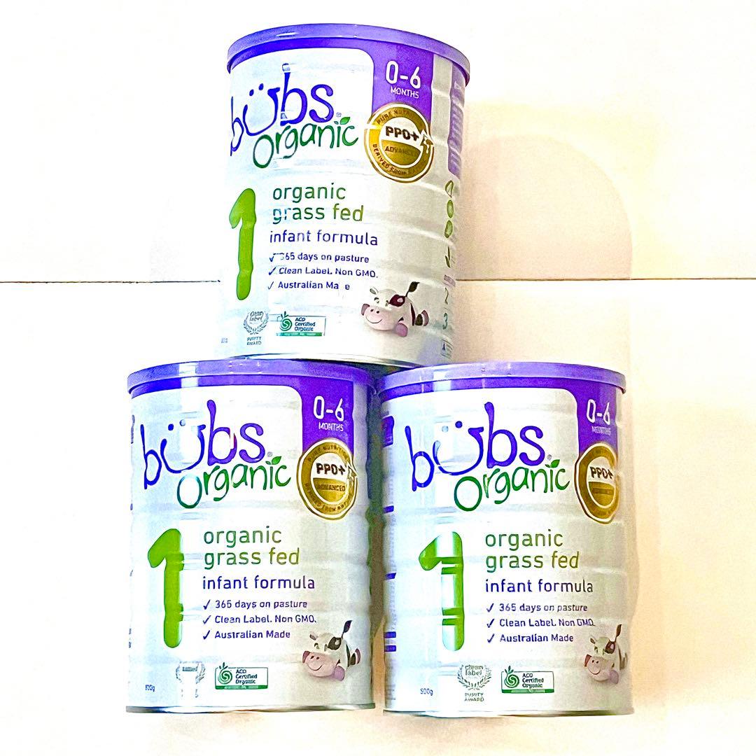 bubs バブズオーガニック ステップ1 粉ミルク 3缶