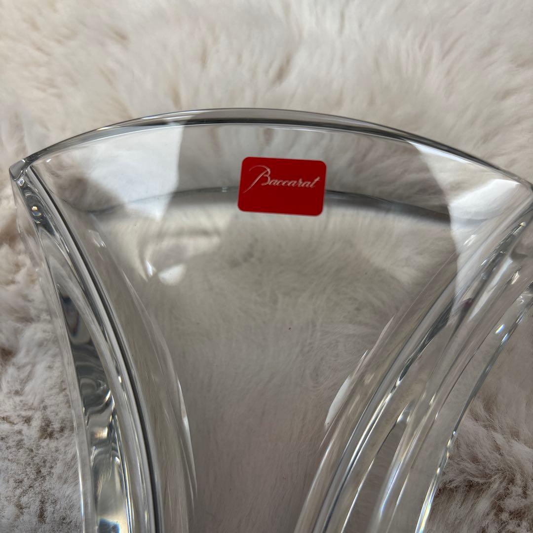 ※値引き中※【未使用】Baccarat クリスタル花瓶 赤 ギンコS バカラ