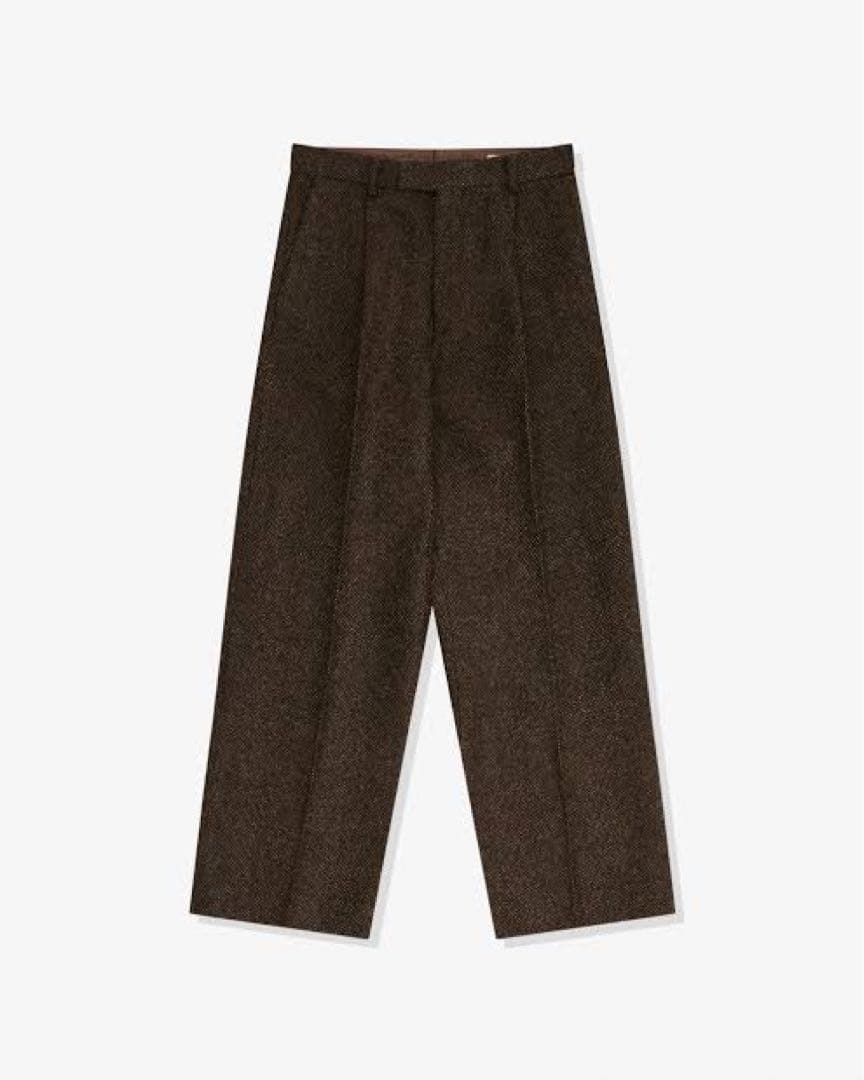 パンツ Auralee LAMA SHETLAND WOOL TWEED SLACKS