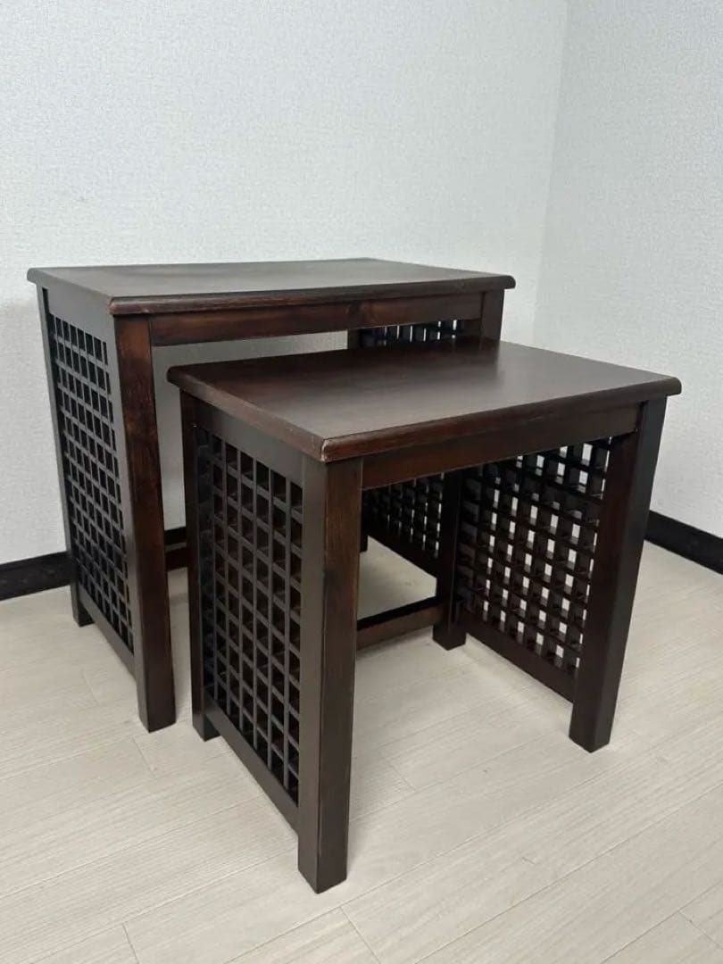 アンティークスタイル ネストテーブル サイドテーブル ベットサイド　※i1※