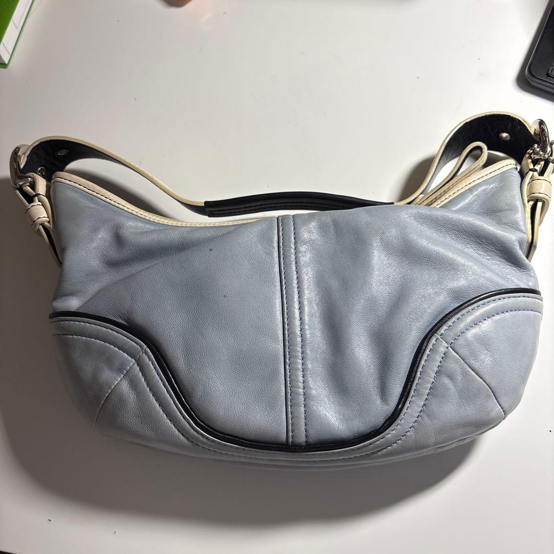 COACH ライトブルー ショルダーバッグ