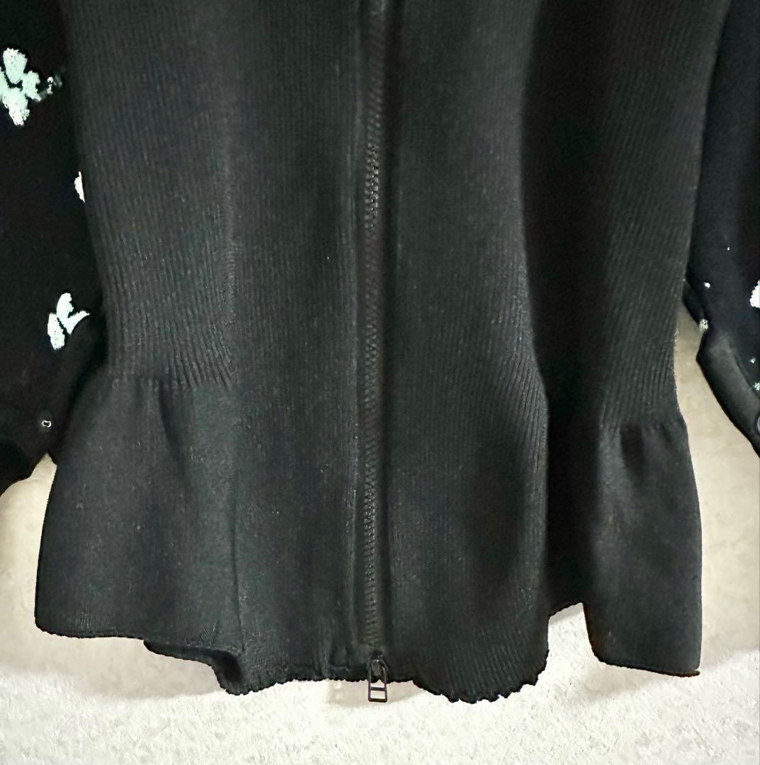 美品♡malamute マラミュート紫陽花モチーフ　ジャケット　黒