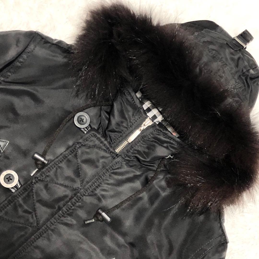 未使用に近い BURBERRY BLACK LABEL ミニタリー モッズコート