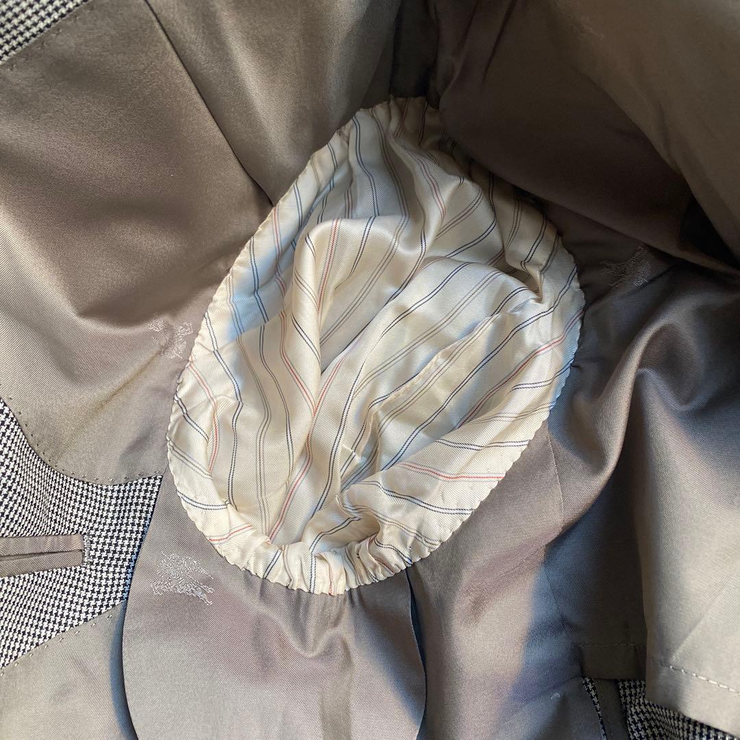 【美品】Burberrys バーバリー ダブルプレスト テーラードジャケット 銀