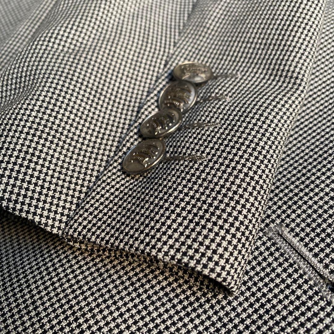 【美品】Burberrys バーバリー ダブルプレスト テーラードジャケット 銀