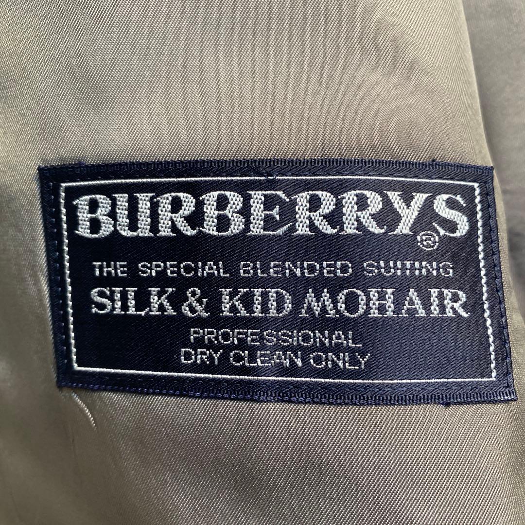 【美品】Burberrys バーバリー ダブルプレスト テーラードジャケット 銀
