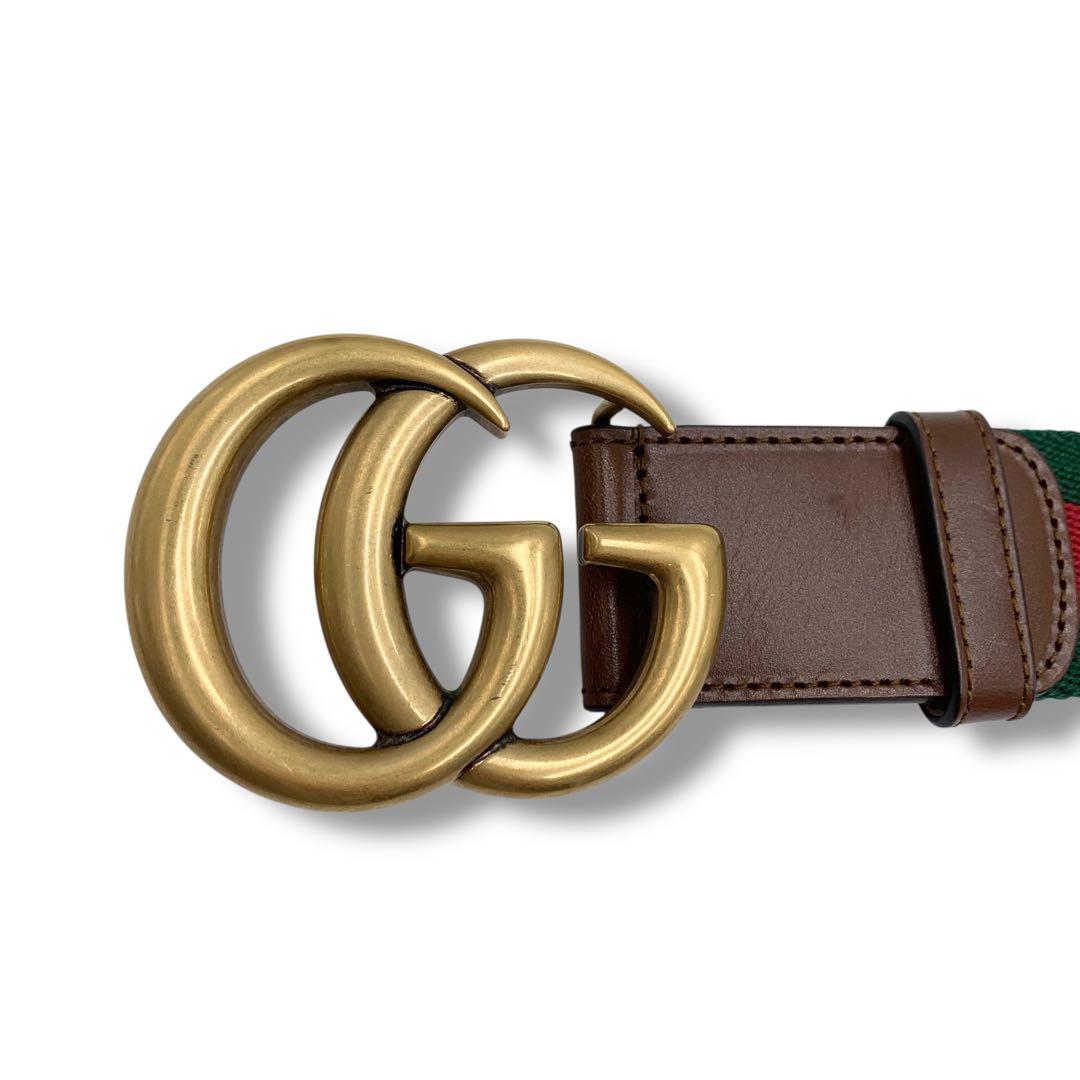 美品✨グッチ マーモントGG インターロッキング ウェブライン シェリー ベルト