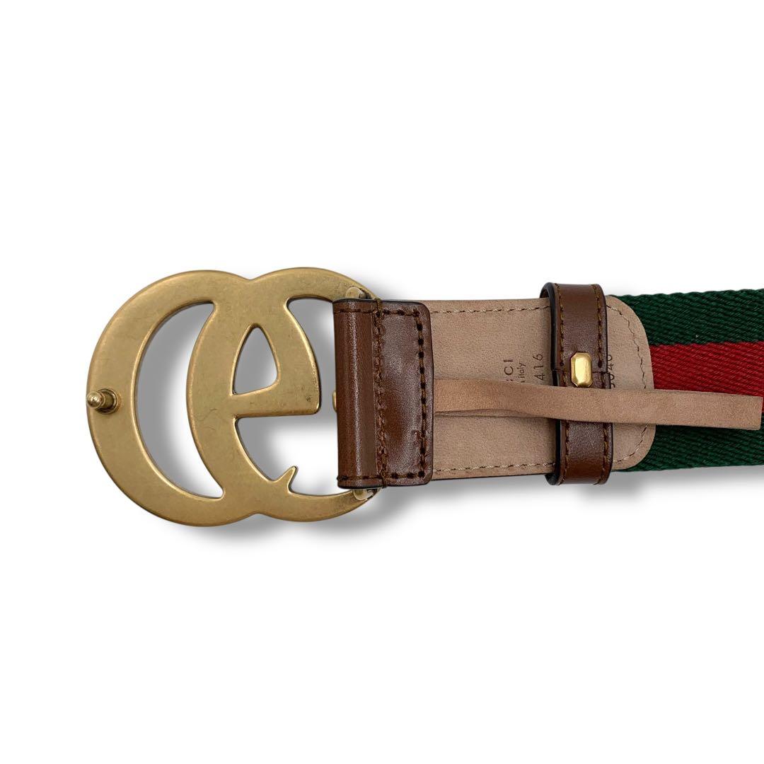 美品✨グッチ マーモントGG インターロッキング ウェブライン シェリー ベルト