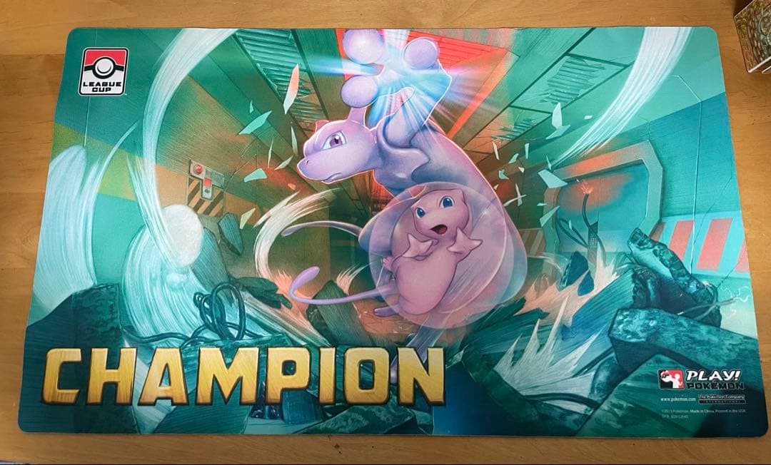 ミュウツー&ミュウ CHAMPIONプレイマット　海外プレマ
