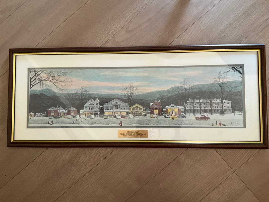 【希少】ノーマンロックウェル美術館購入 代表作品ストックブリッジ 額装