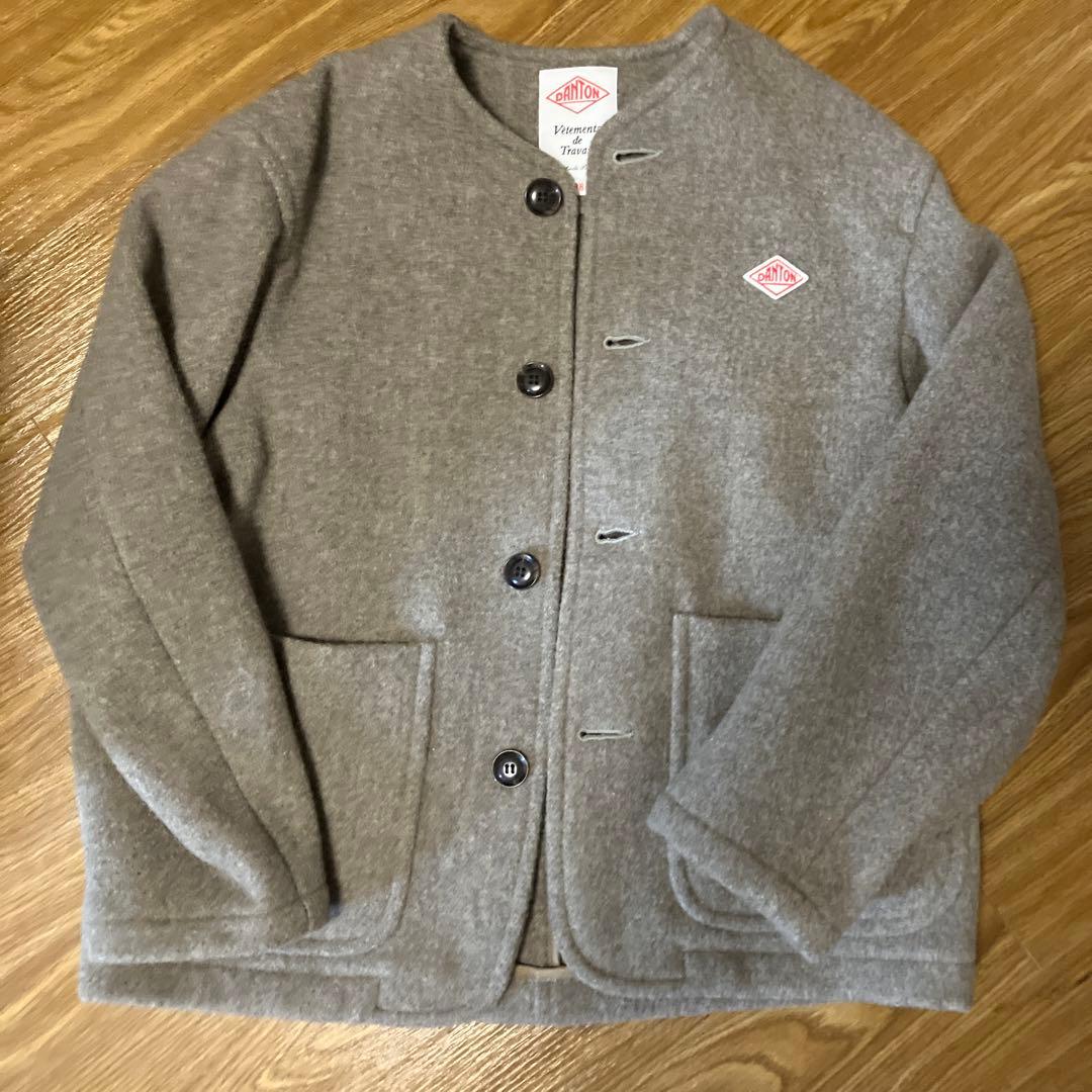 DANTON ダントン ウールライトパイル ウールモッサ カラーレスジャケット