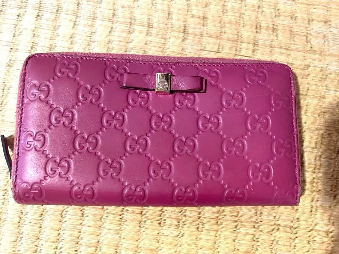 GUCCI 長財布　ピンク