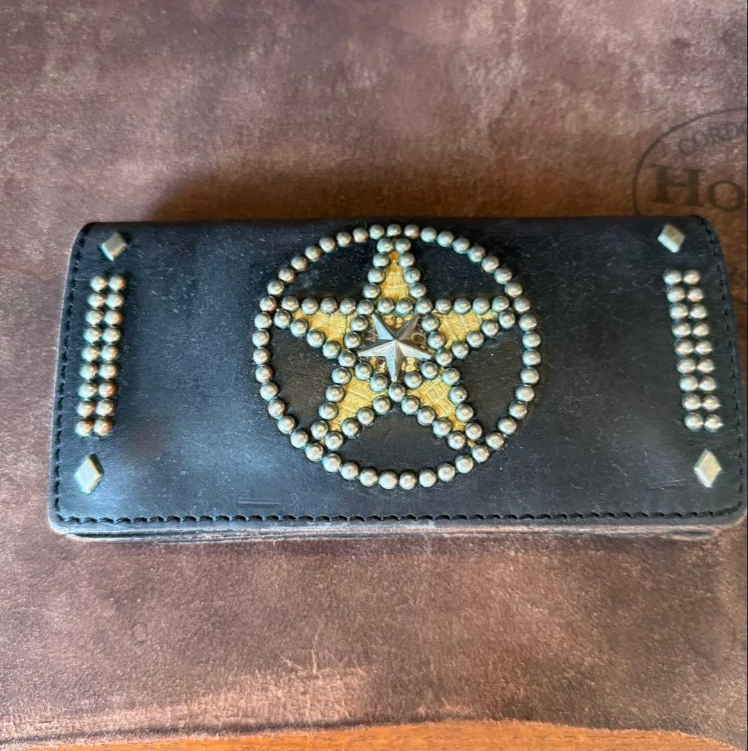 WOLF’S HEAD ウルフズヘッド スタッズ レザー ウォレット 財布