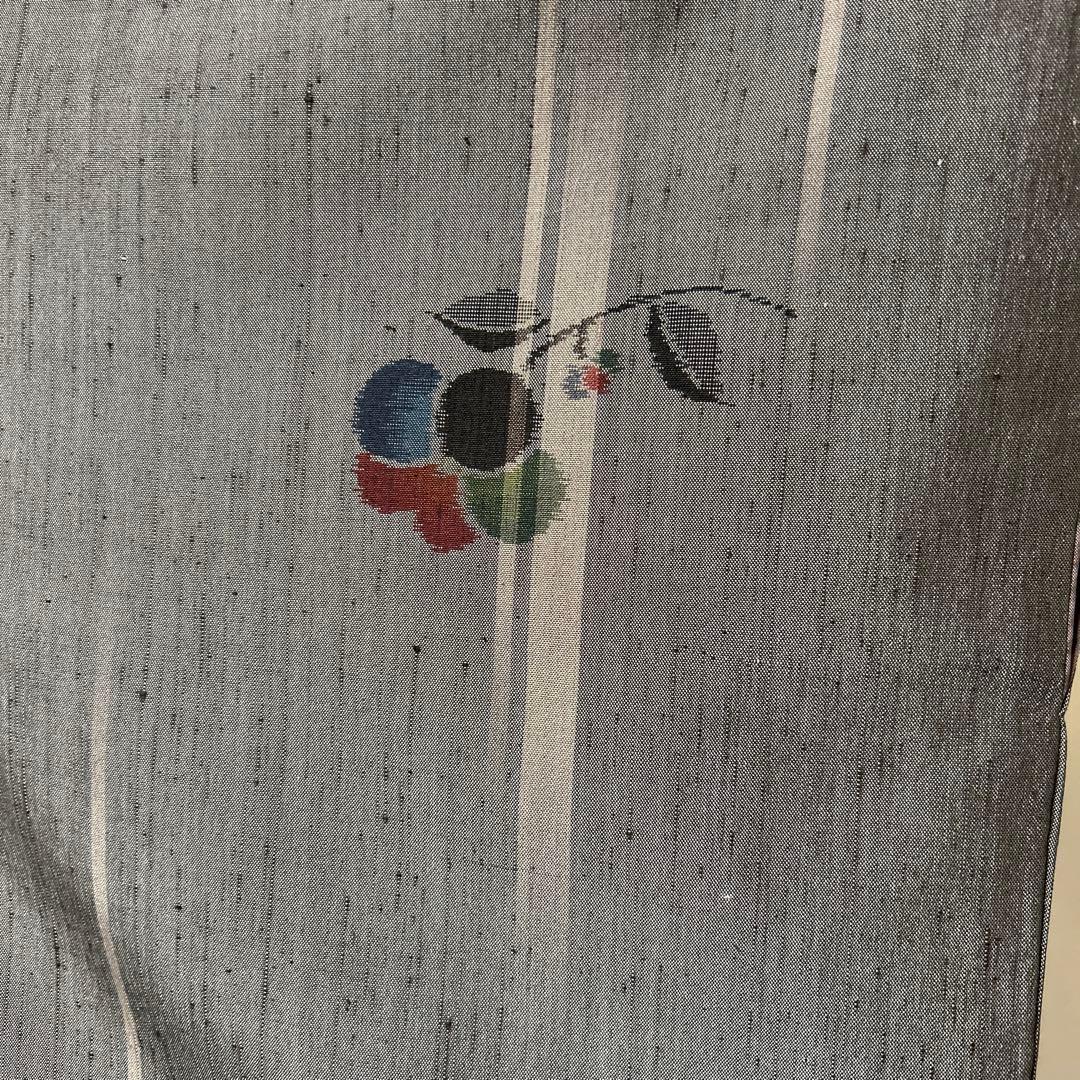 未使用近い　美品　袷　正絹　生紬　小紋　フルセット　美品西陣名古屋帯