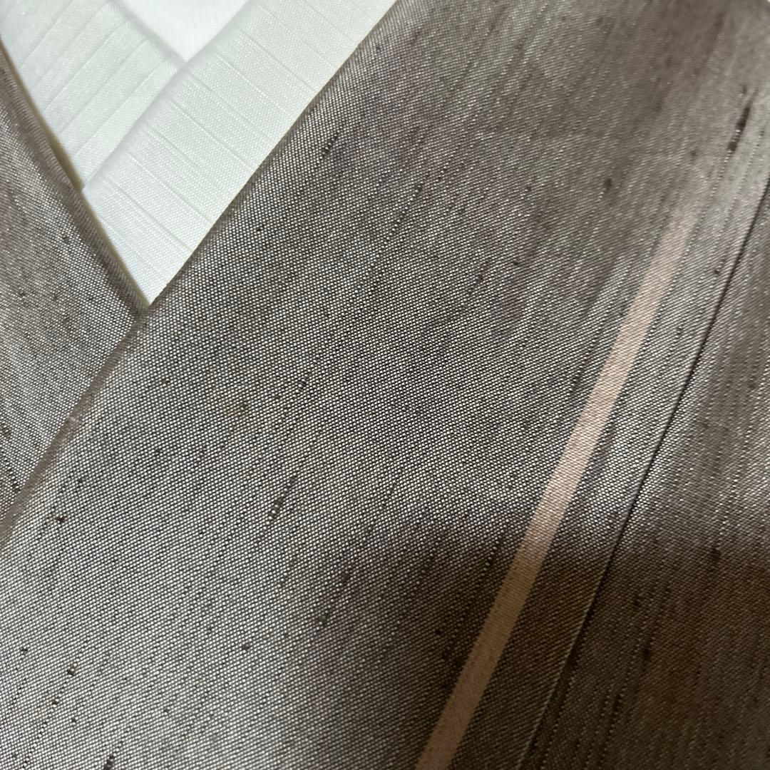 未使用近い　美品　袷　正絹　生紬　小紋　フルセット　美品西陣名古屋帯