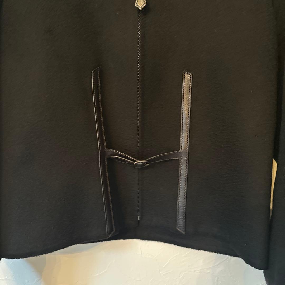 極美品　HERMES エルメス　ダブルフェイス　ブルゾン　レザー　ショートコート