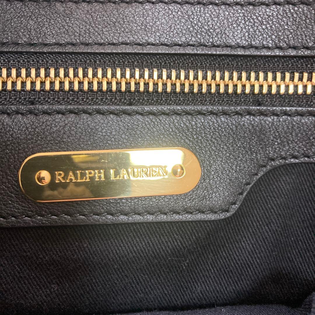 黒レザー ボストンバッグ ゴールド金具