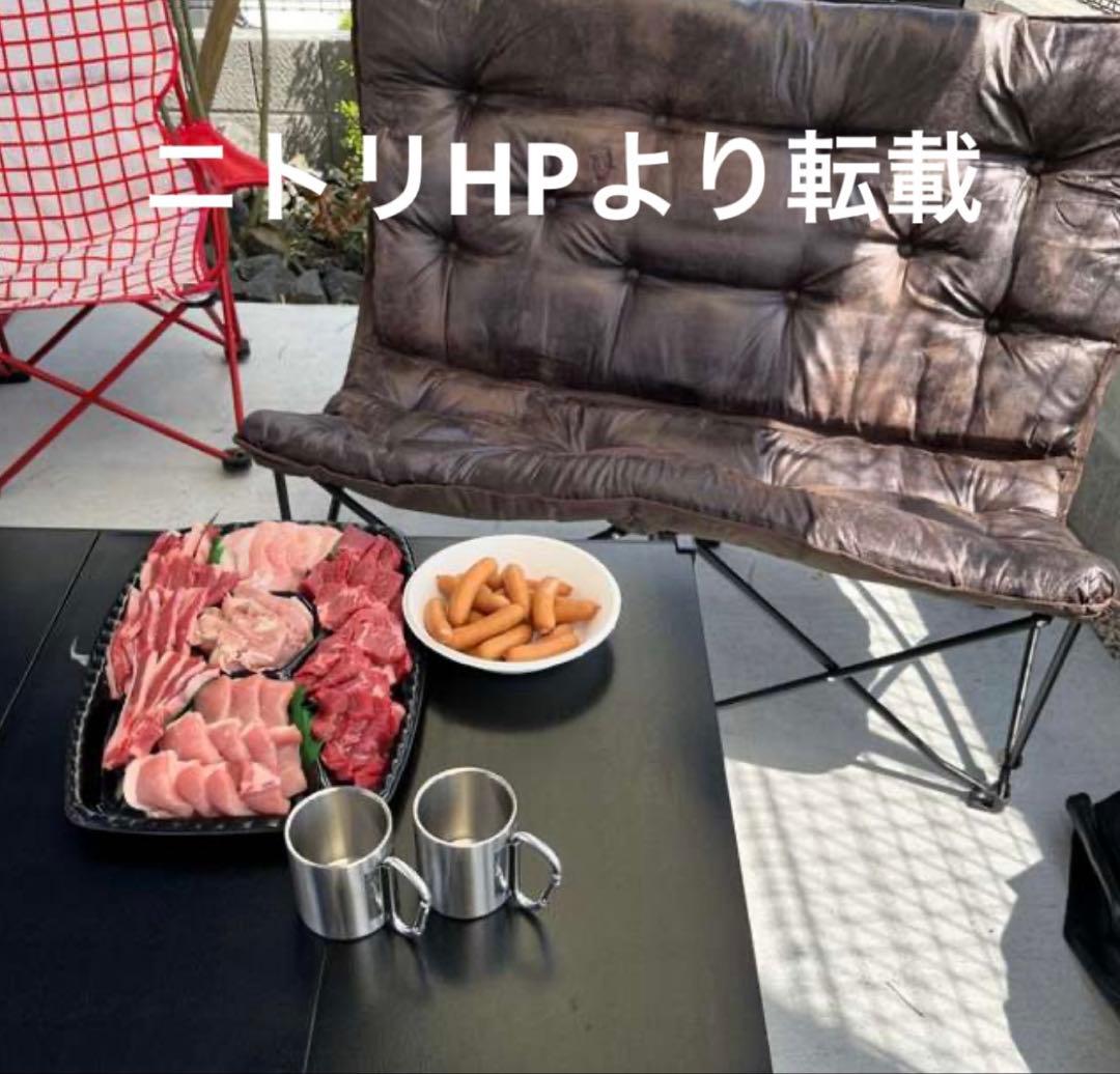 ニトリ　バタフライチェア 2人用 洗える＆はっ水