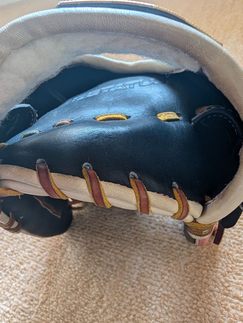 ZETT 軟式用グローブ ホワイト/ピンク/ブラック