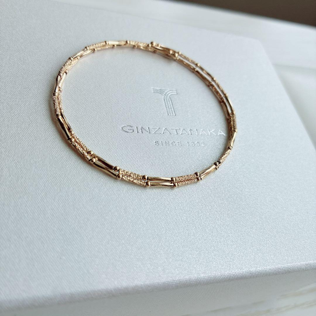 未使用 GINZA TANAKA K18イエローゴールド バングル