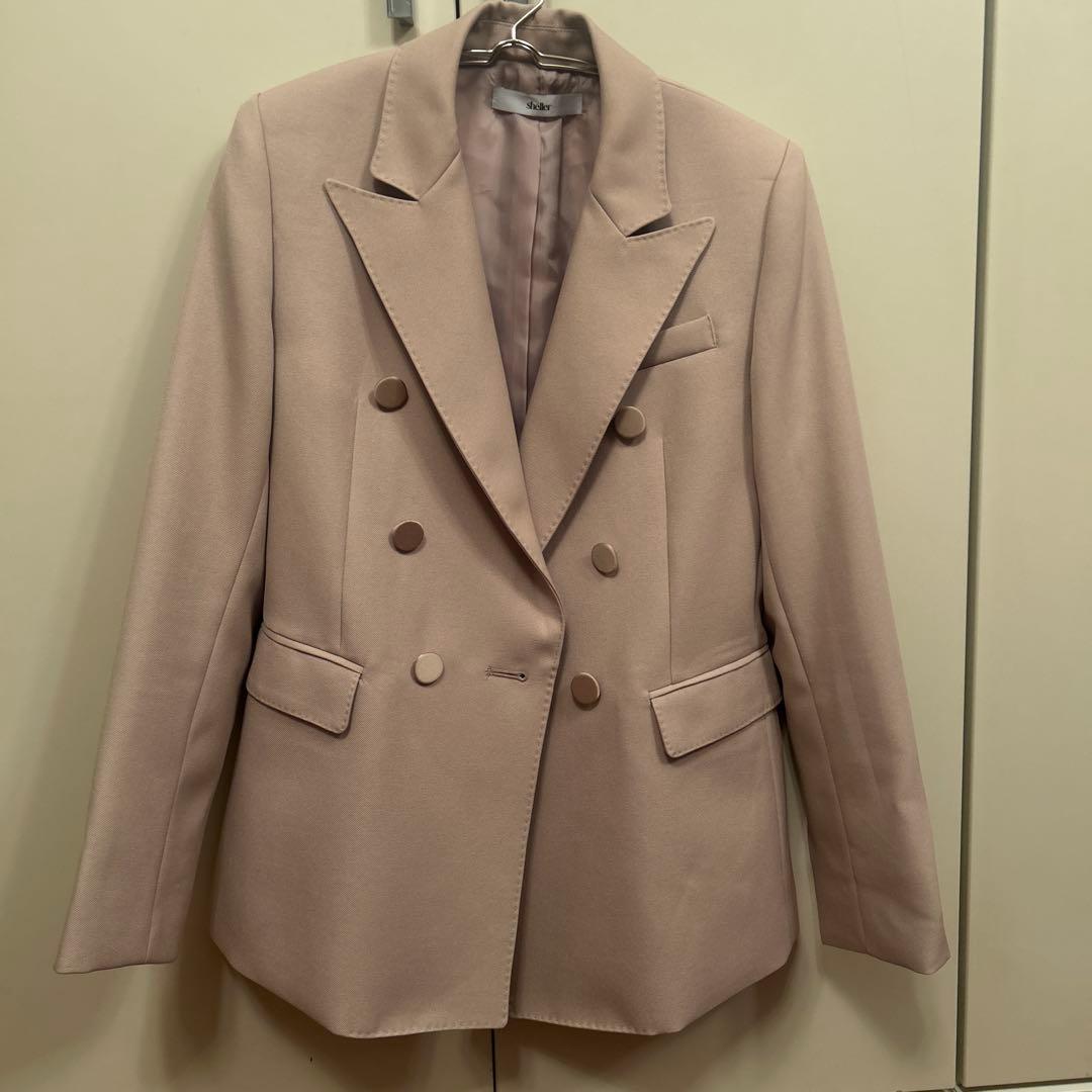 sheller ベージュ ダブルブレストジャケット