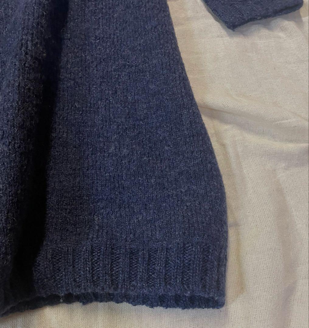 45r上質シェットランドウール二重織りチュニック ゆったり49500円新品同様