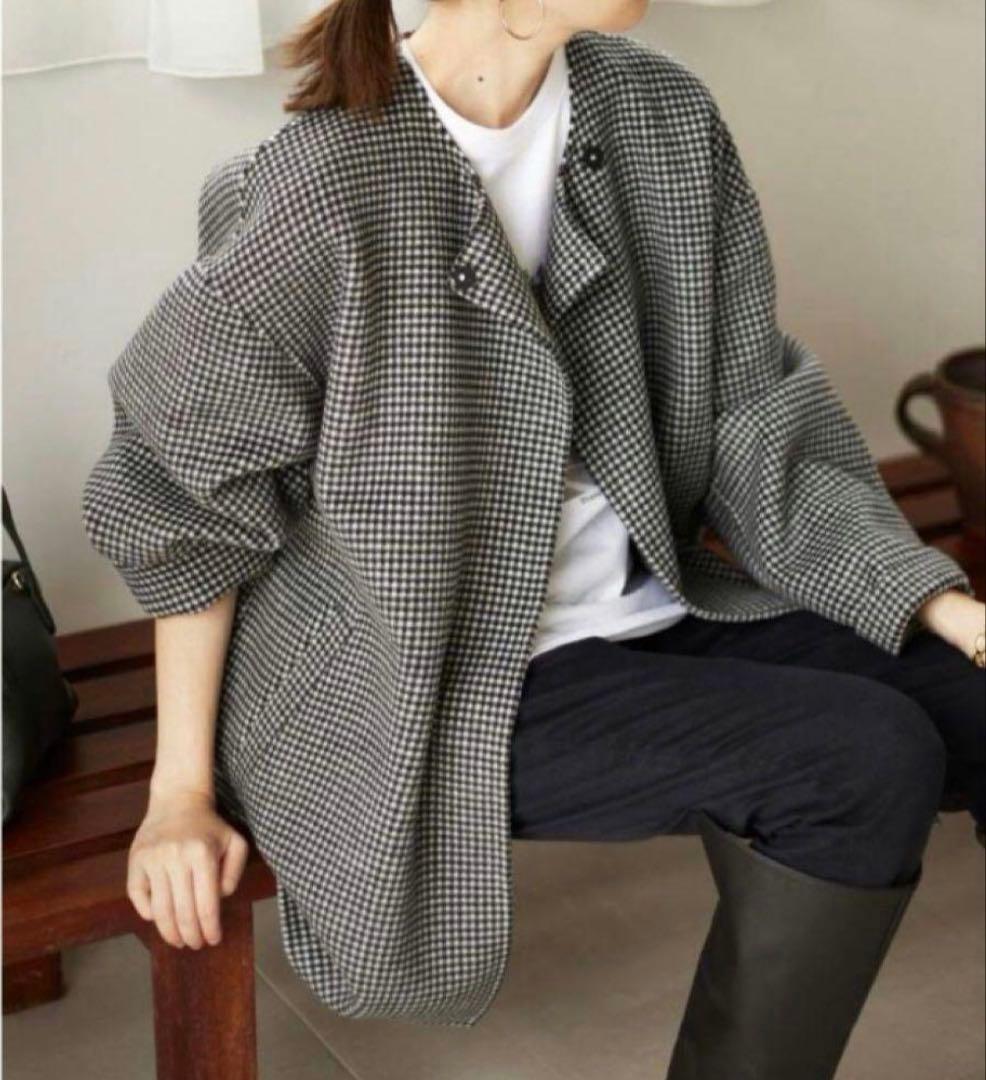 SLOBE IENA HAMILTONダブルフェイスウールショートコート