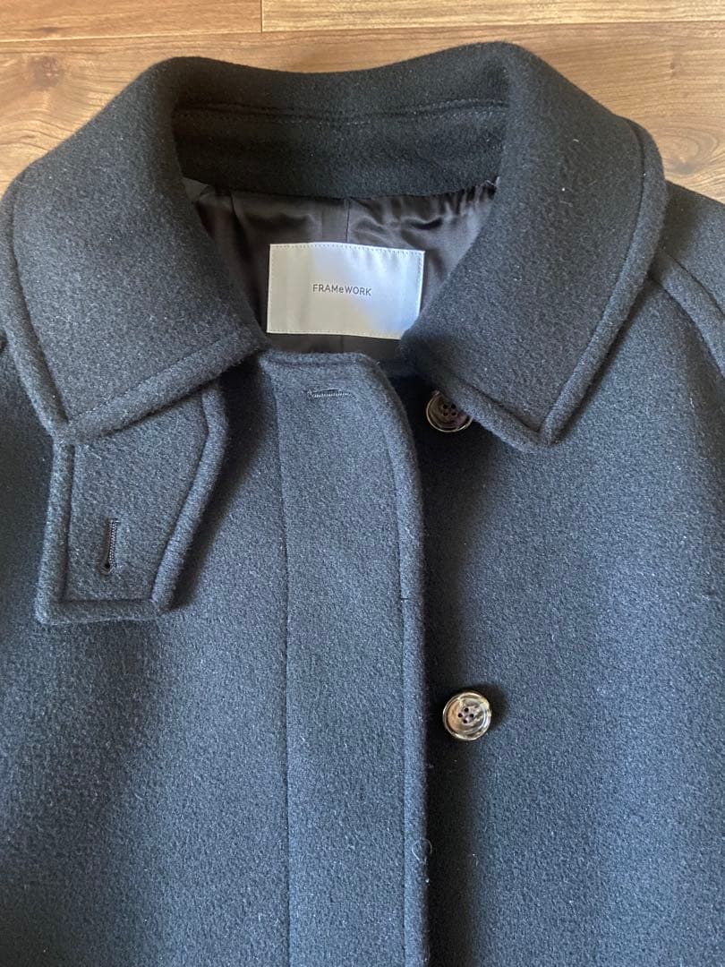 FRAMeWORK ラムウールMIXシャルムバルカラーコート