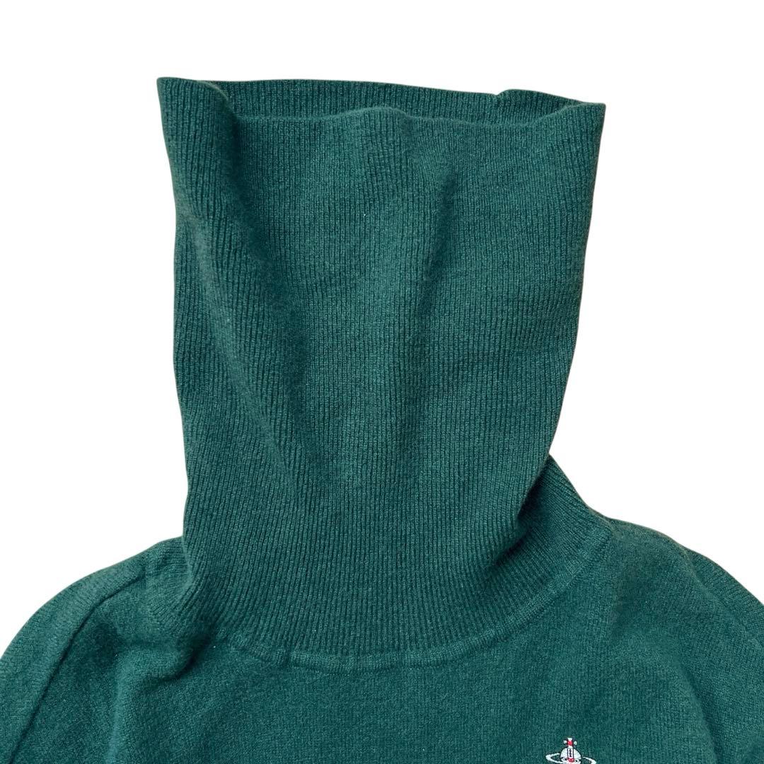 ヴィヴィアンウエストウッド　ウーレンベーシックタートルニットワンピース　緑