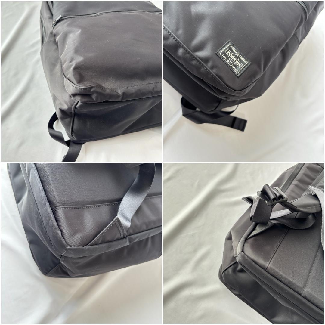 超美品 ポーター タイム スクエアリュック ビジネス 2層 上品 ブラック