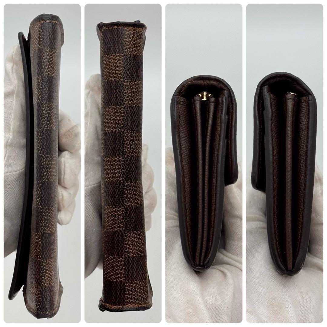 【美品】ルイヴィトン　ダミエ　エベヌ　サラ　長財布　財布　カード10枚