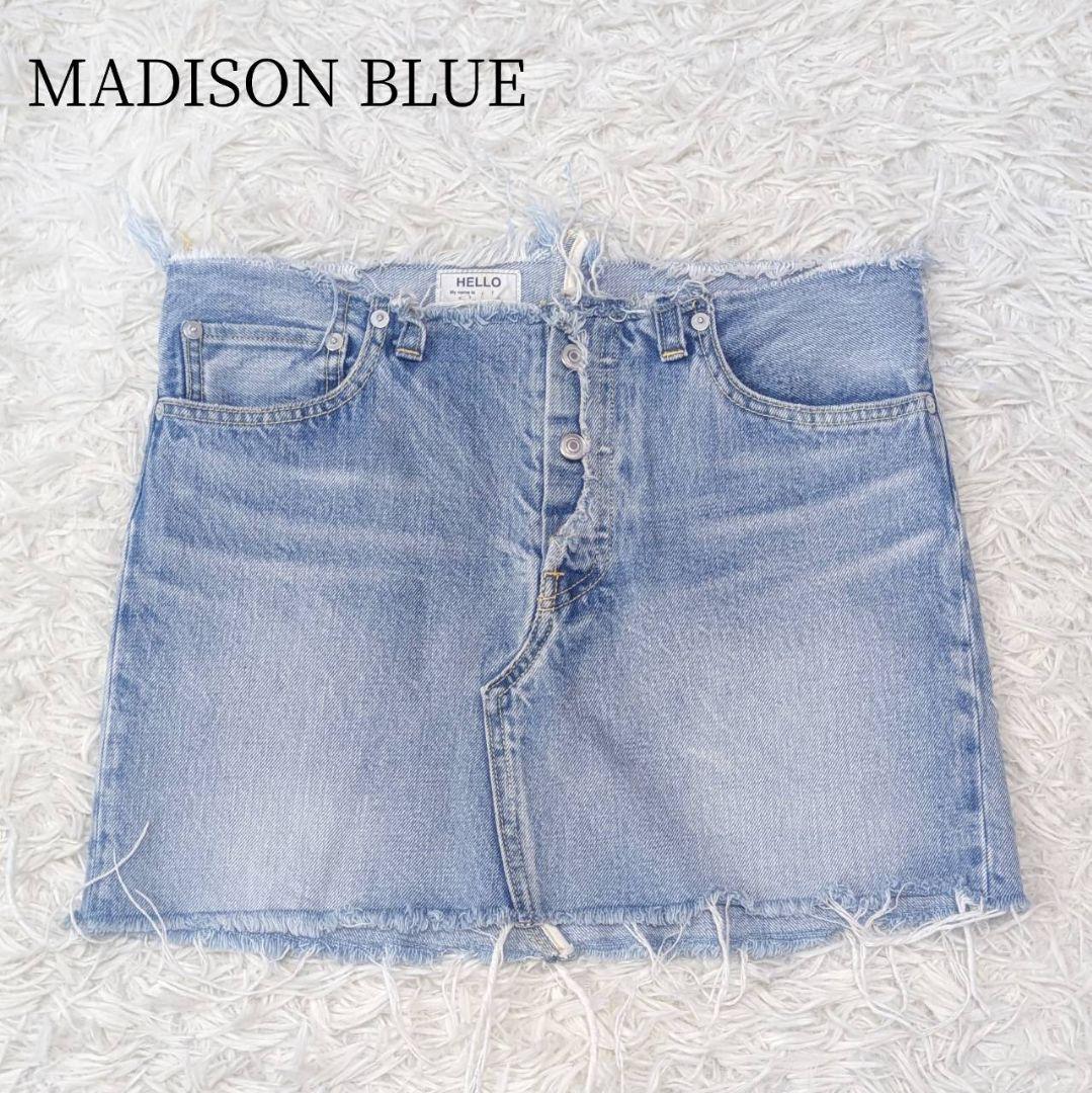 マディソンブルー 5POCKET DENIM MINI SKIRT ダメージ加工