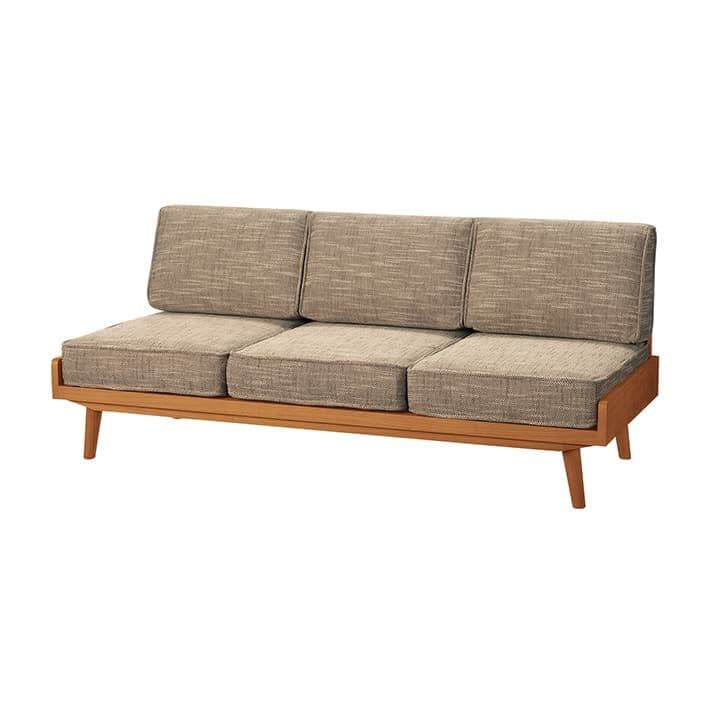 aka【Unico】アルベロ ソファ 3人掛け チークカラー × ベージュ