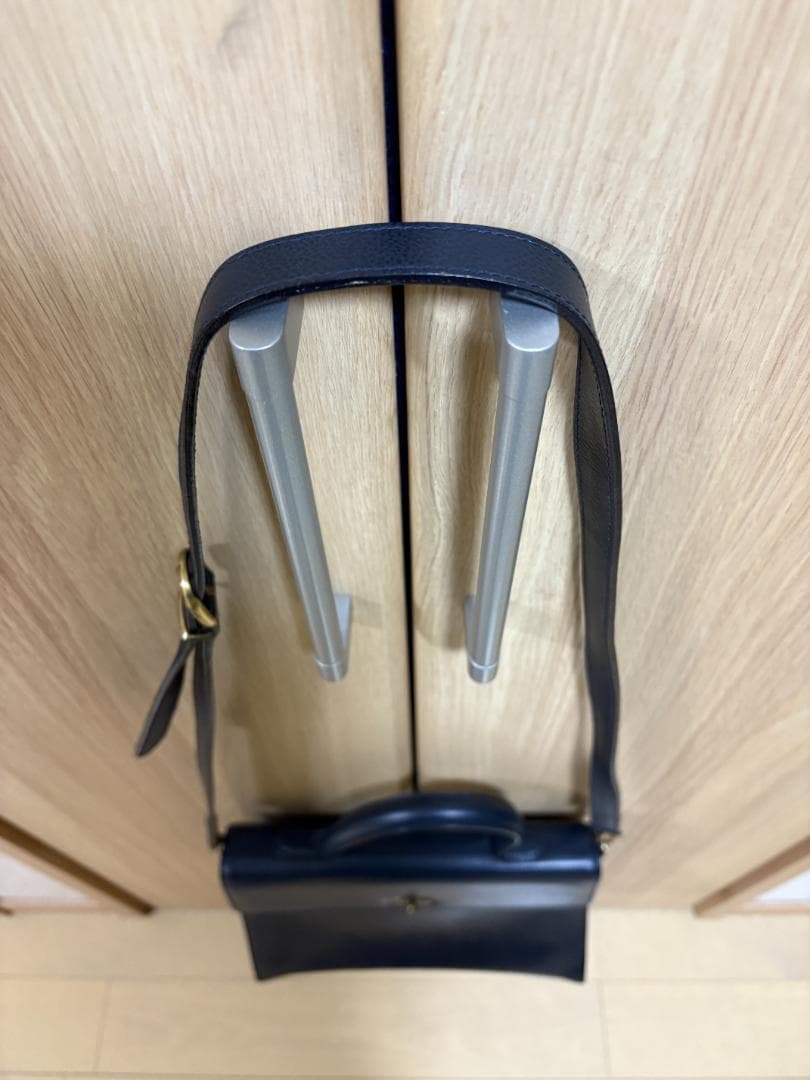 Coach ネイビー レザー ハンドバッグ DSE-4414 ZB0048