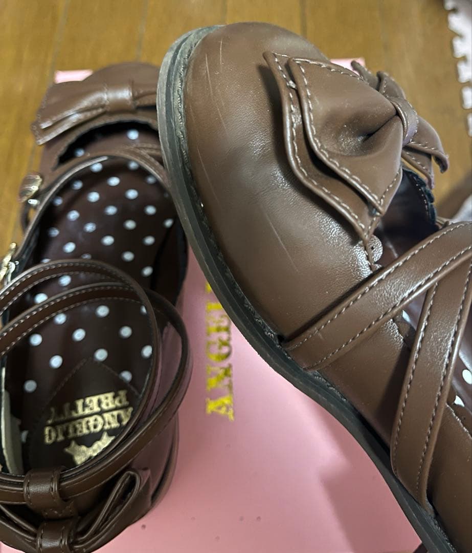 LサイズのTea Party Shoes(ブラウン)