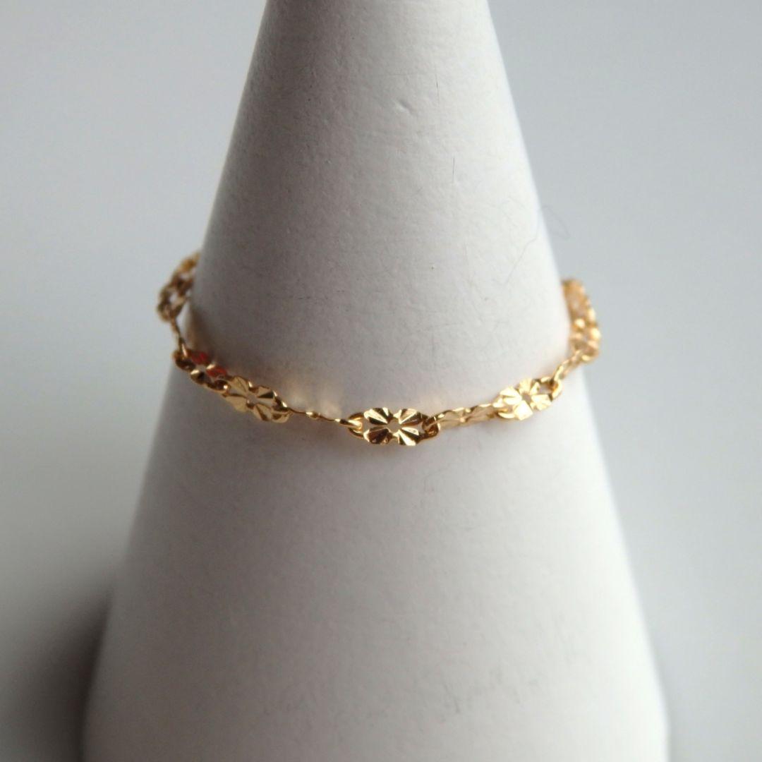 みなと　k18ネックレス　PG　スクリューチェーン　k18リング