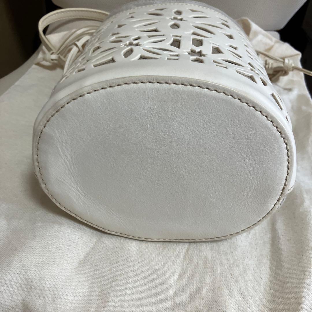 未使用 genten リネンカットワーク筒形ショルダー