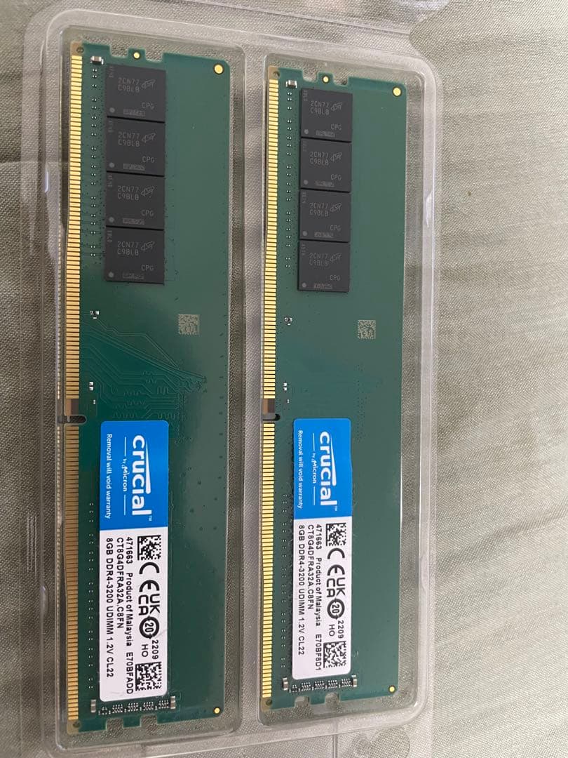 crucial ddr4 メモリ 3200Mhz 32GB