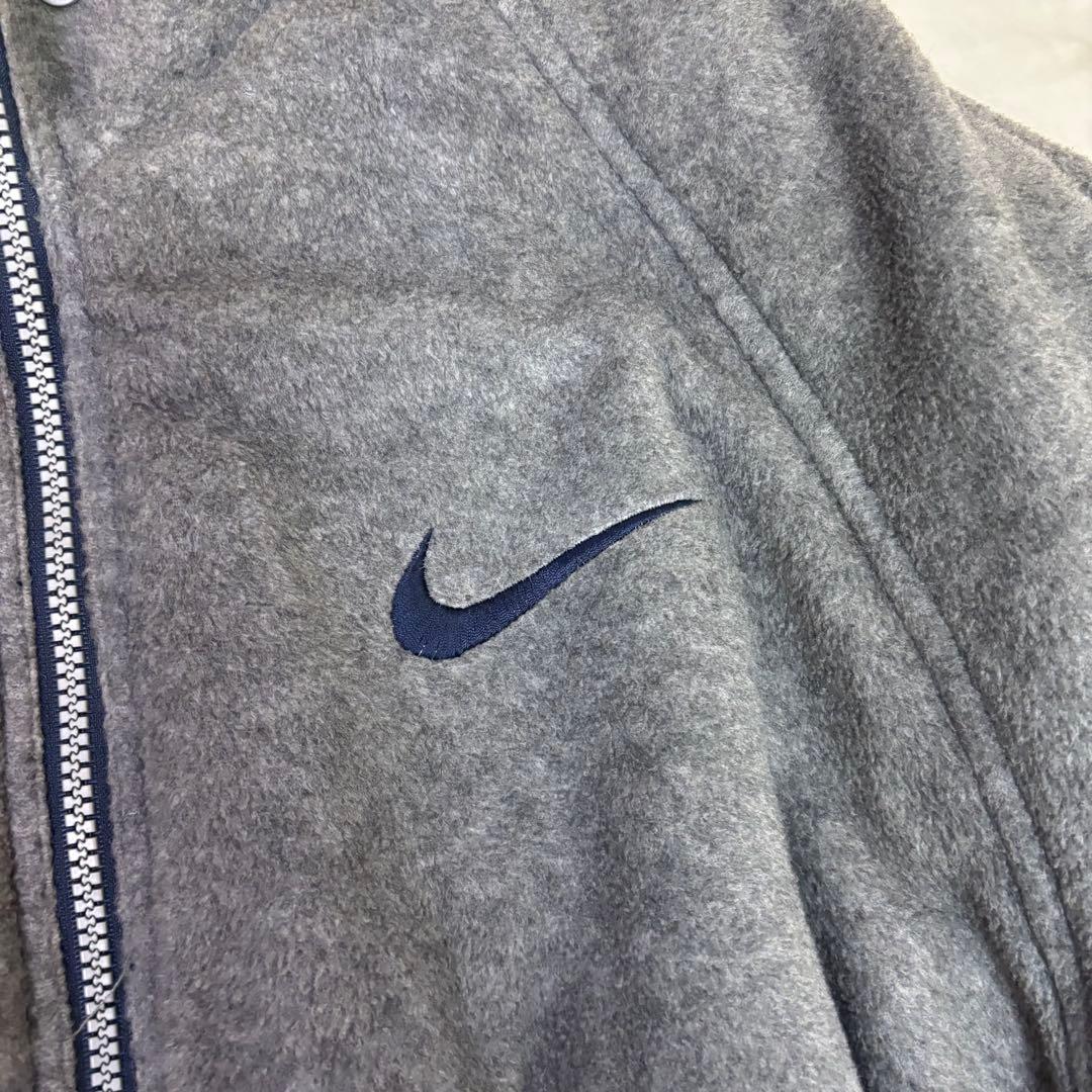 90s 美品　NIKE ビッグスウッシュ　 リバーシブル　フリースジャケット