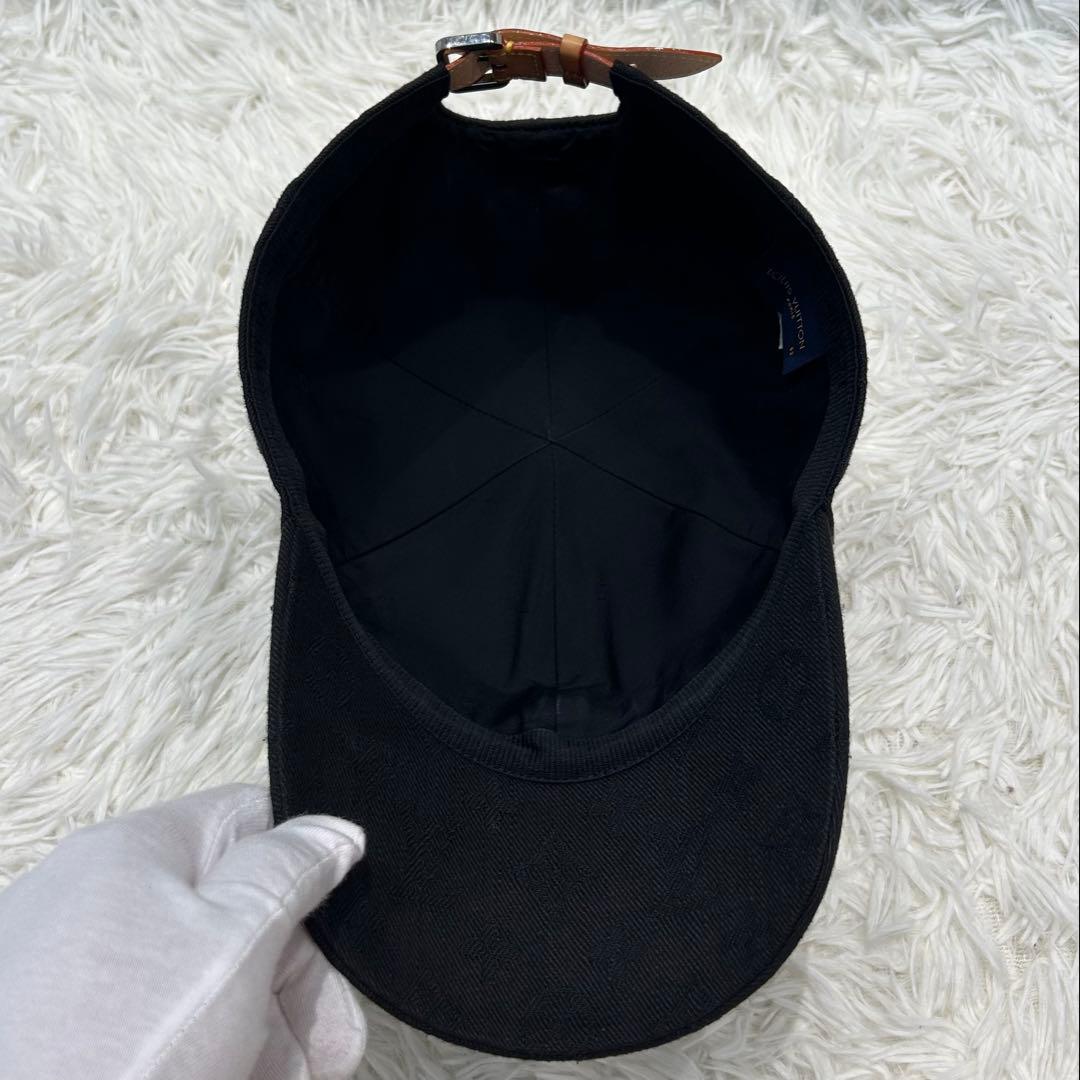 【人気】ルイヴィトン キャスケット モノグラム エッセンシャル 帽子 黒 62