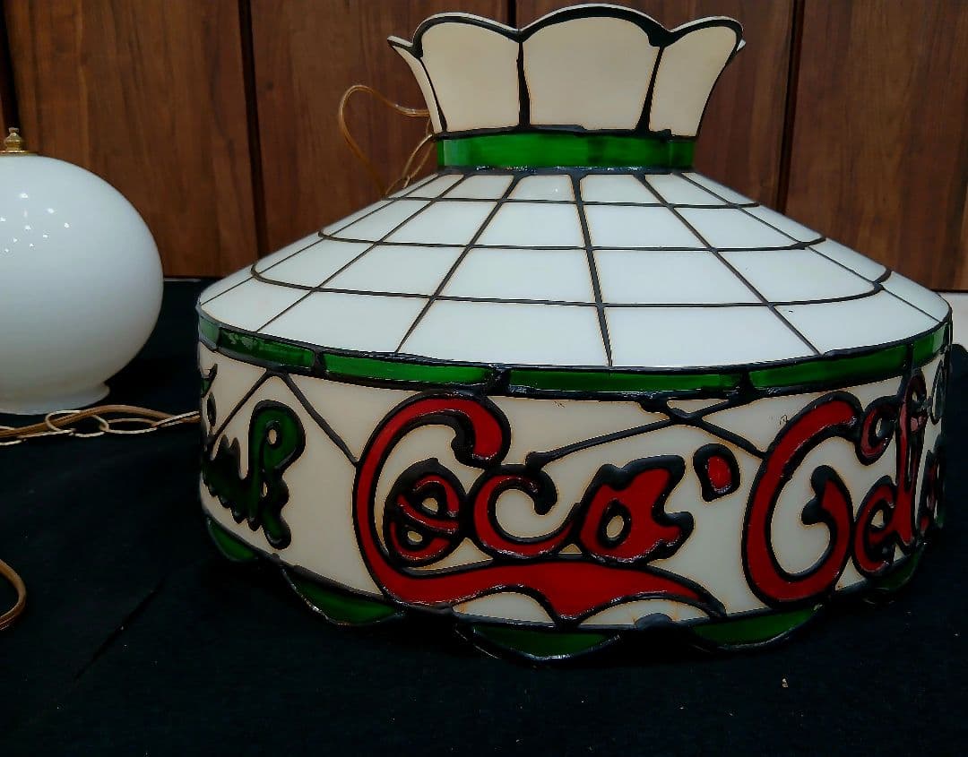 希少！コカ・コーラ ティファニー風 ハンギングランプ ステンド レトロカフェ調