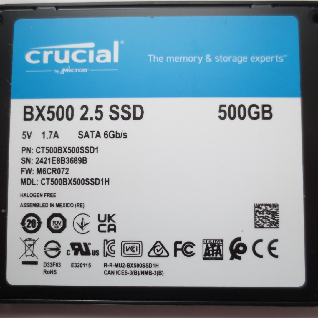 SATA 2.5\" SSD 500GB 1000GB 各1枚