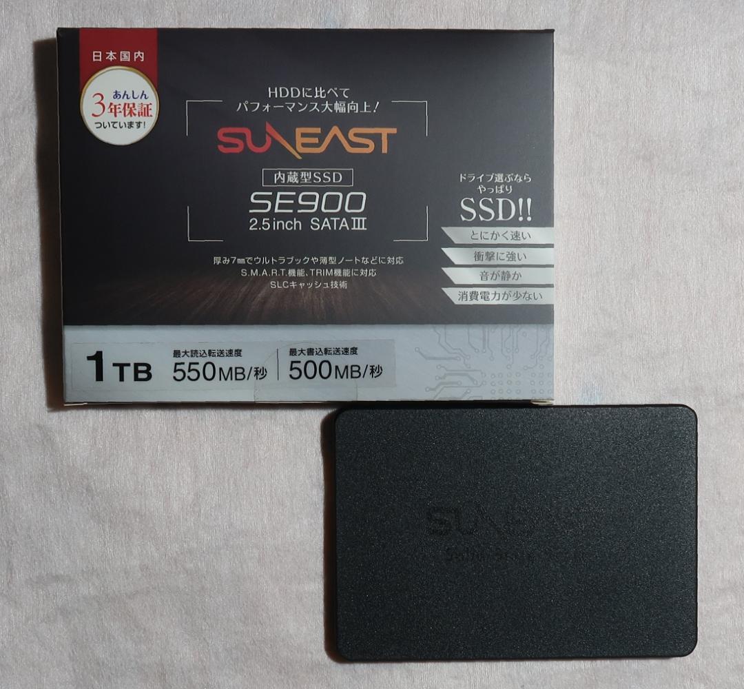 SUN EAST SE900 1TB SSD SATA III　使用時間16時間