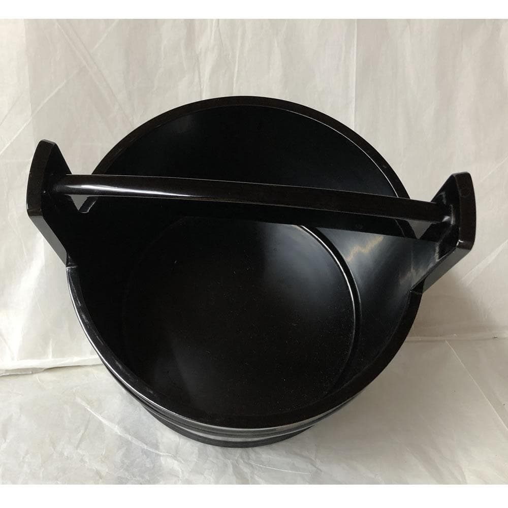 F1035 高台寺蒔絵 手桶水指 蒔絵師 春斎 共箱 木製 水指 茶道具